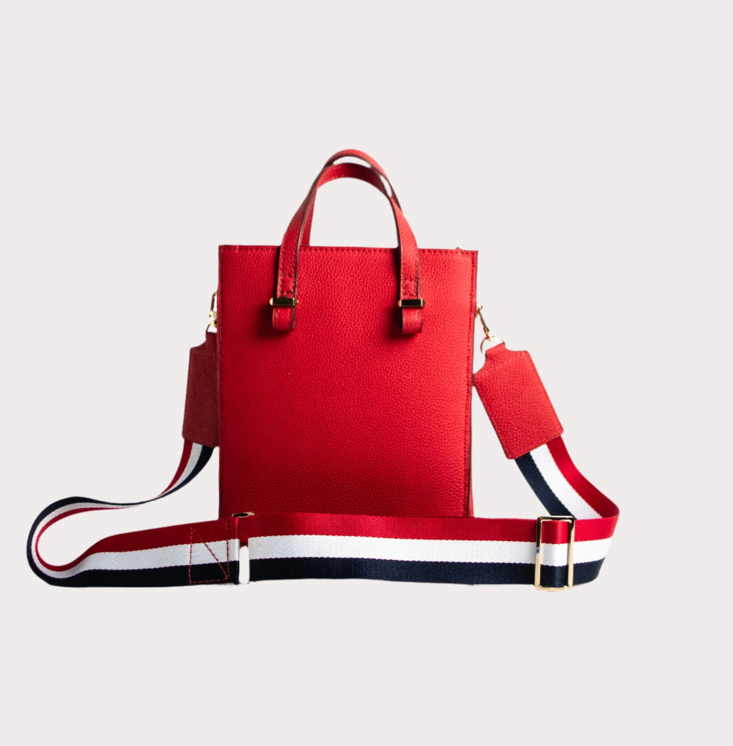 where to buy red white and blue striped handbag strap with gold hardware
