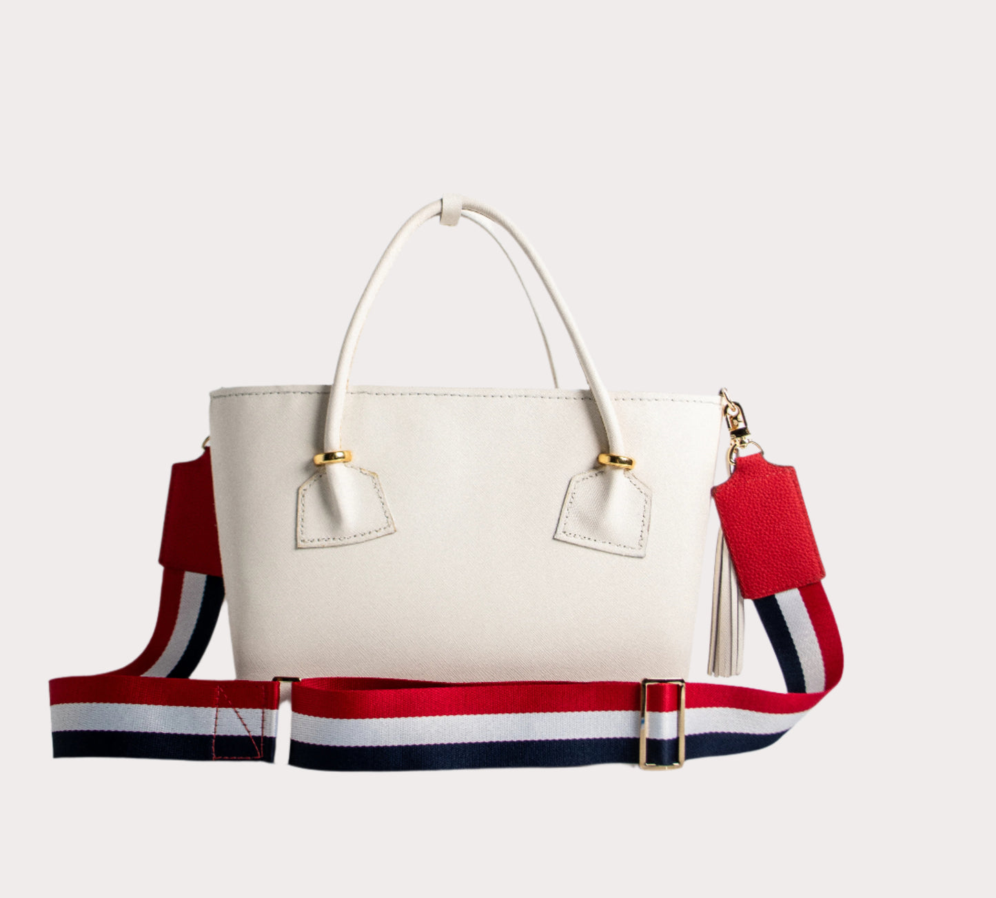 adjustable handbag strap with togo leather ends and gold clasp