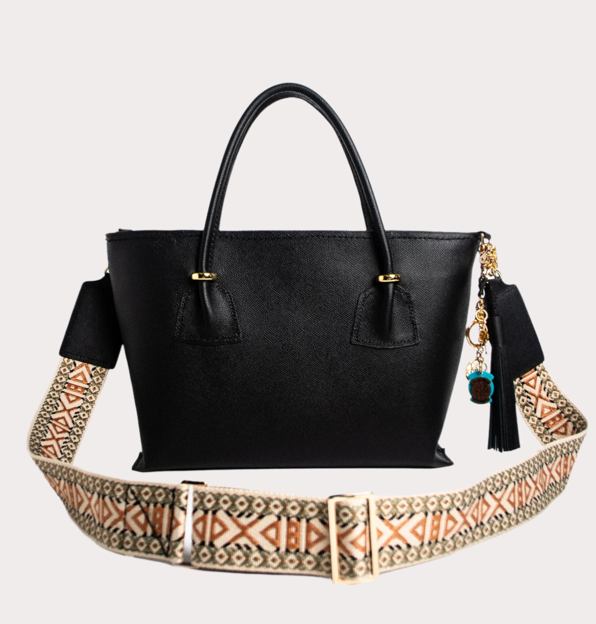2 inch wide adjustable handbag strap with gold hardware
