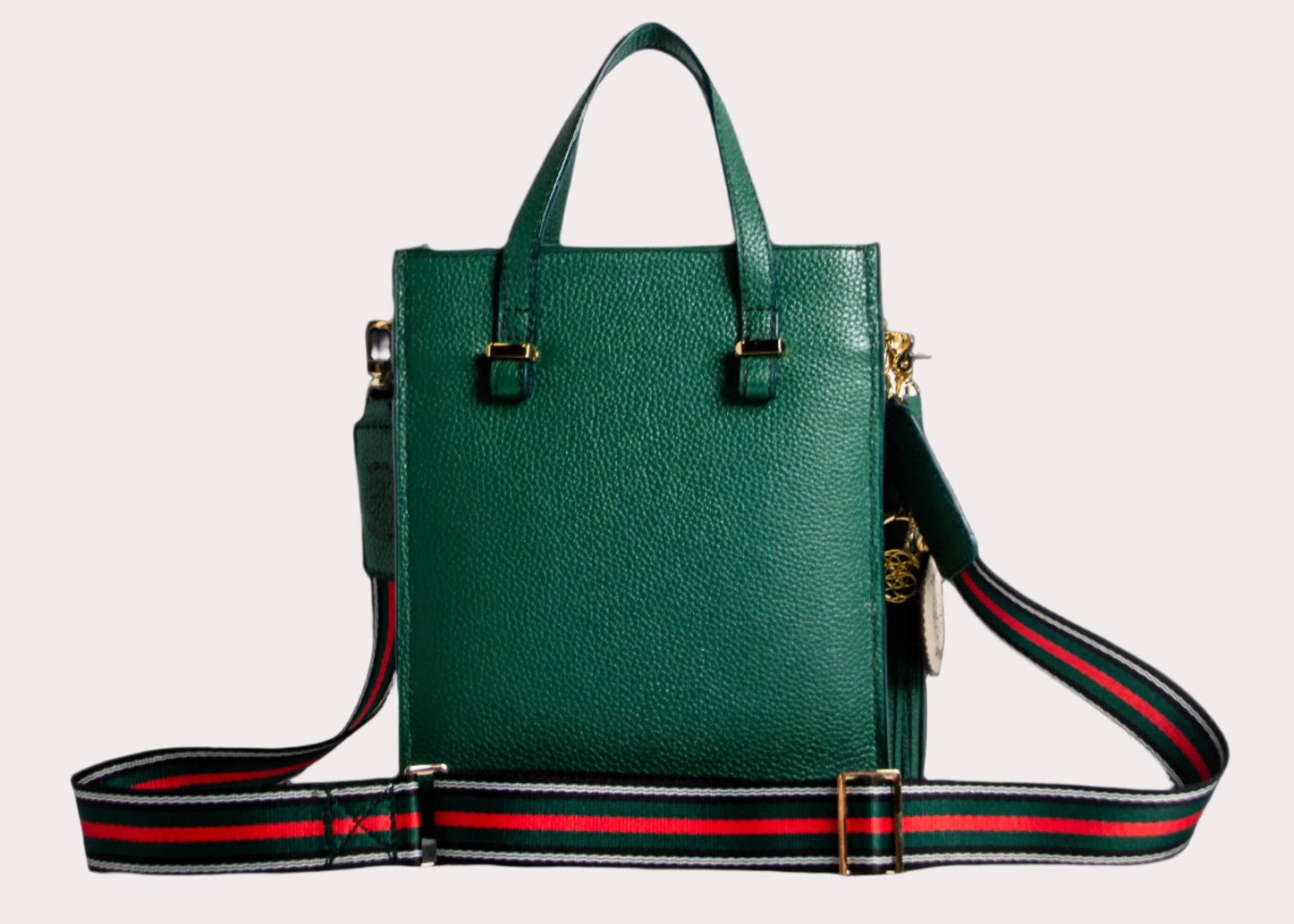 #GreenLeatherHandbagWithGoldHardware
