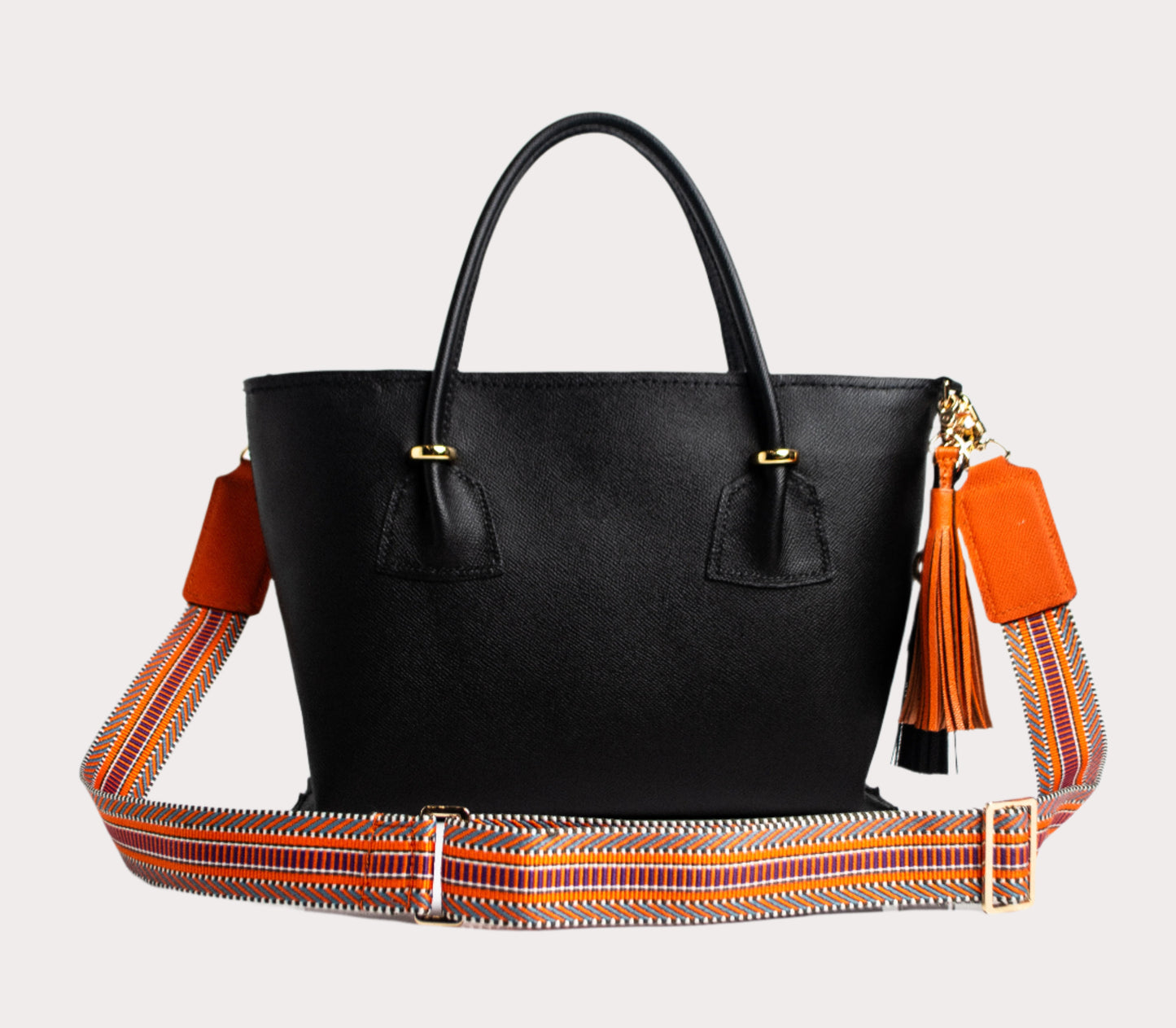 Handmade bag strap with vibrant ethnic design