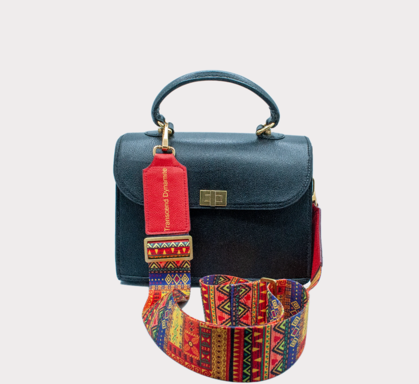 Lili Black Leather Handbag