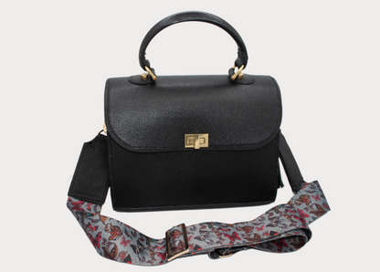 Lili Black Leather Handbag