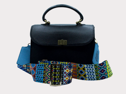 Lili Black Leather Handbag