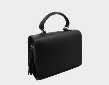 Lili Black Leather Handbag