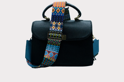 Lili Black Leather Handbag